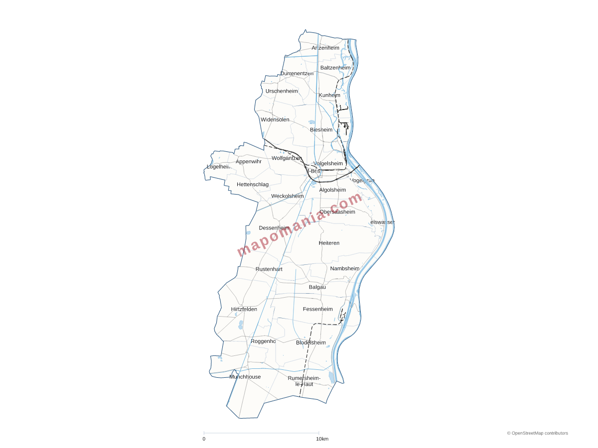 Carte de CC Alsace Rhin Brisach à personnaliser