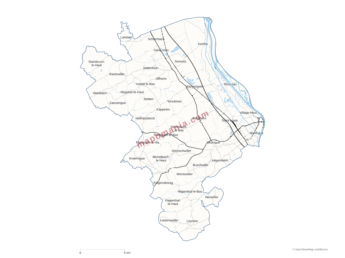 Carte de CA Saint-Louis Agglomération à personnaliser