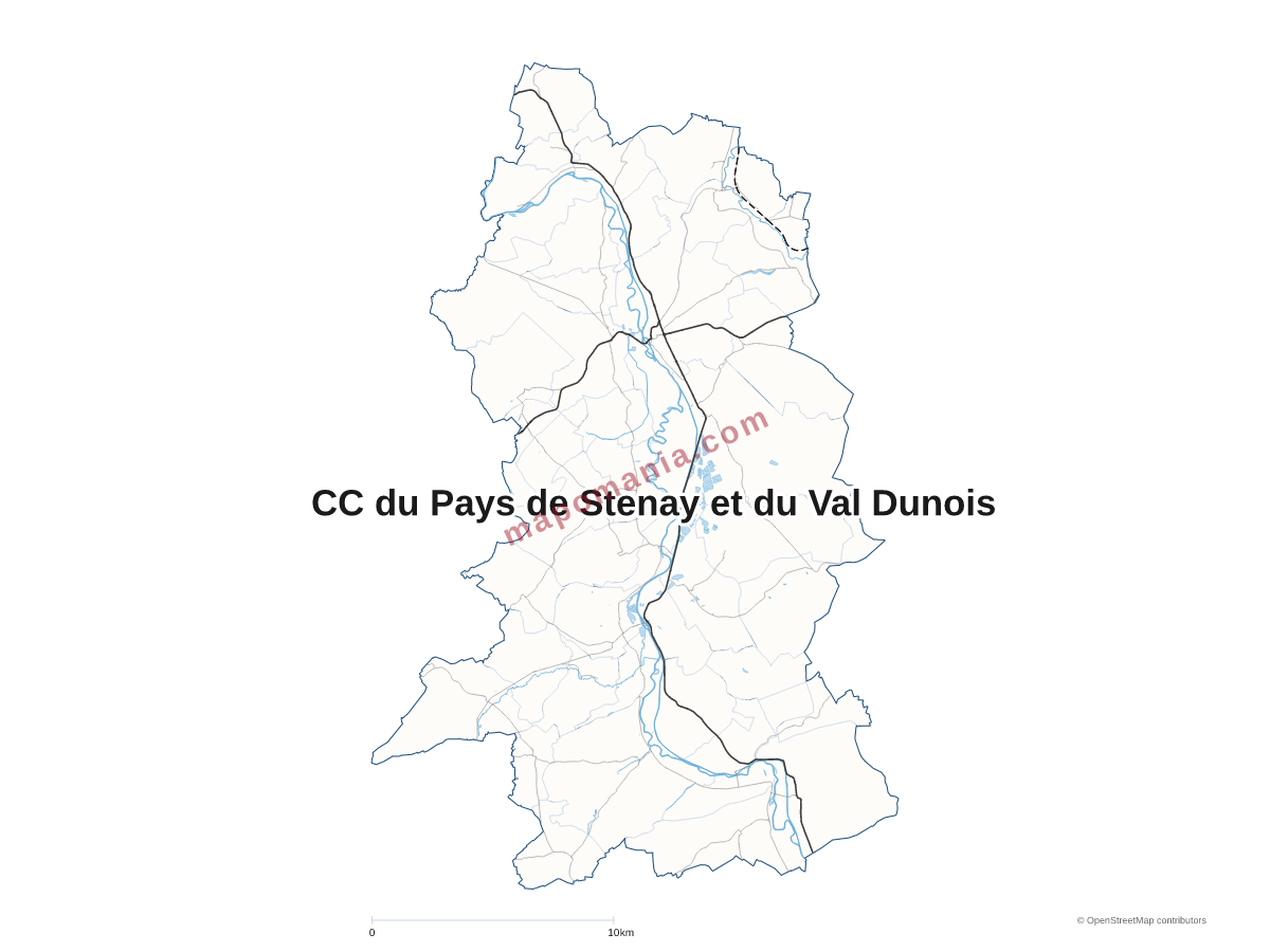 Carte de CC du Pays de Stenay et du Val Dunois à personnaliser