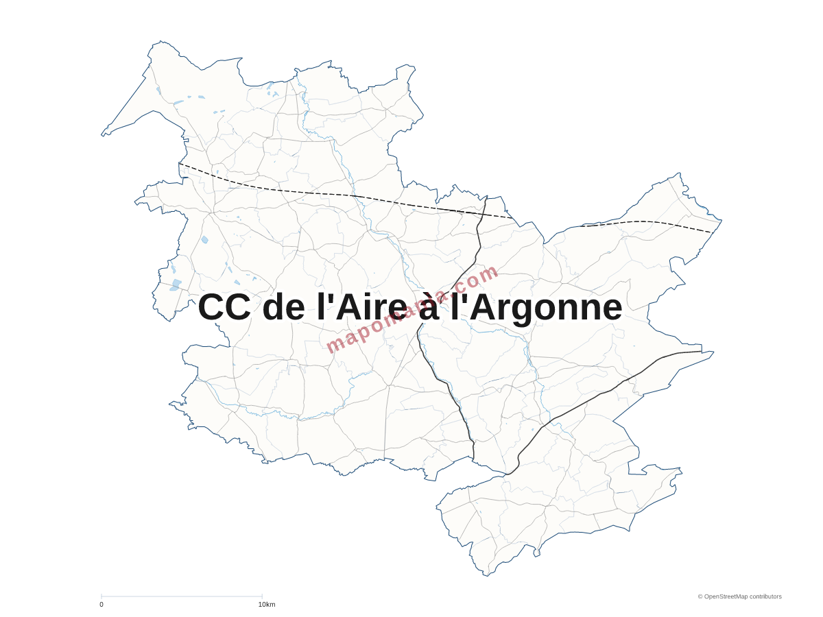 Carte de CC de l'Aire à l'Argonne à personnaliser