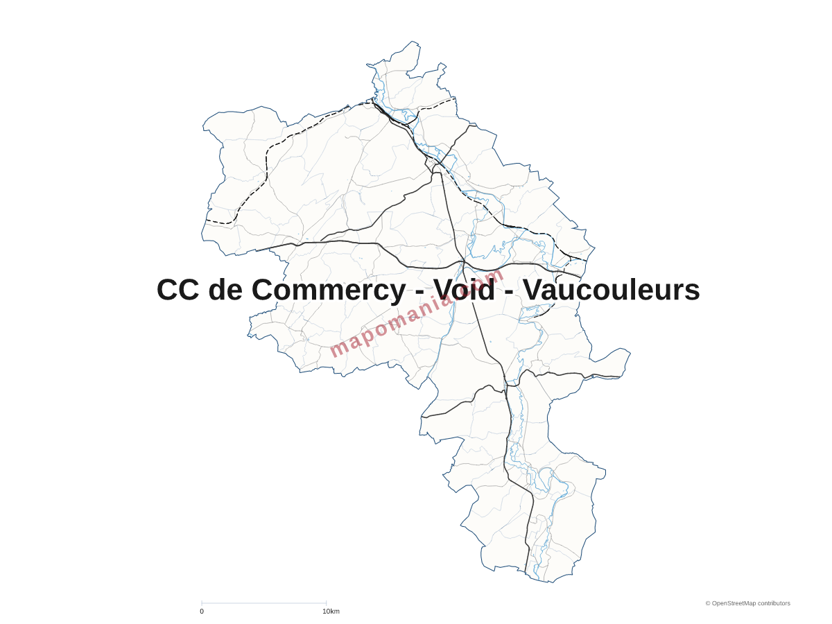 Carte de CC de Commercy - Void - Vaucouleurs à personnaliser