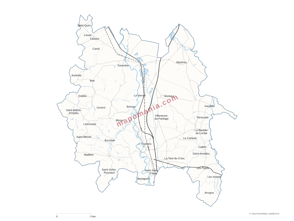 Carte de CC des Portes d'Ariège Pyrénées à personnaliser