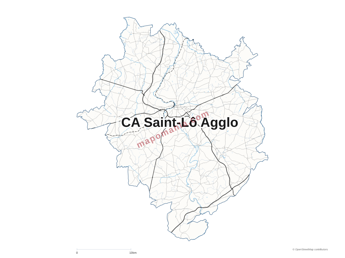 Carte de CA Saint-Lô Agglo à personnaliser