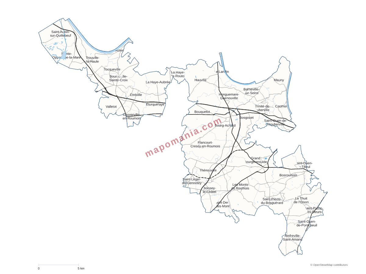 Carte de CC Roumois Seine à personnaliser