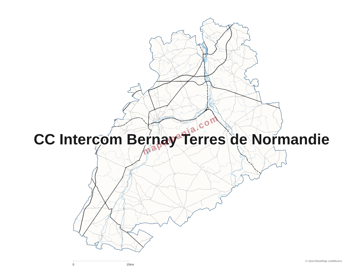 Carte de CC Intercom Bernay Terres de Normandie à personnaliser