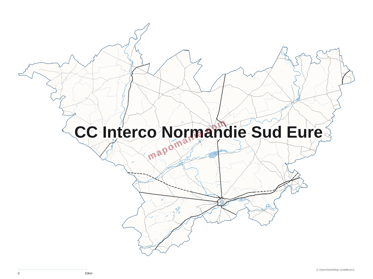 Carte de CC Interco Normandie Sud Eure à personnaliser