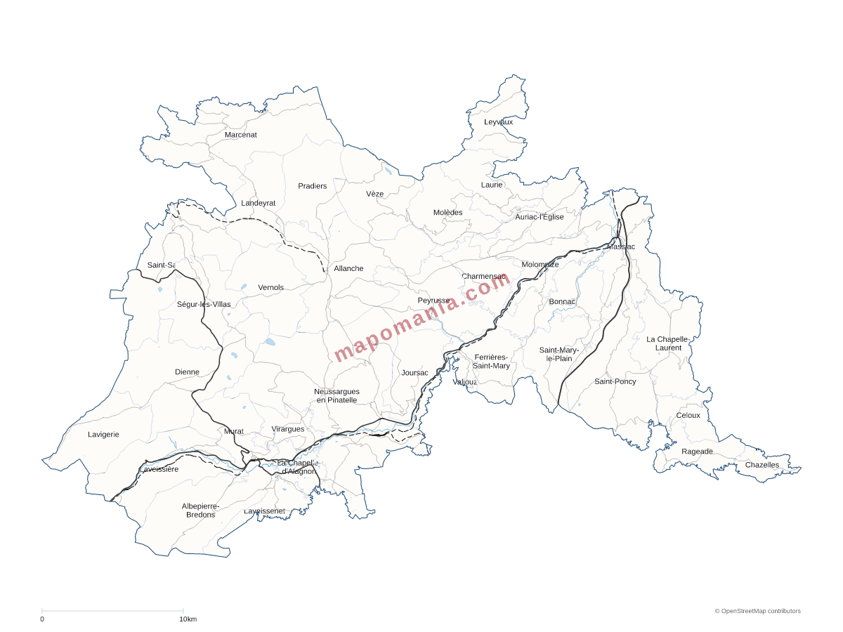 Carte de CC Hautes Terres à personnaliser