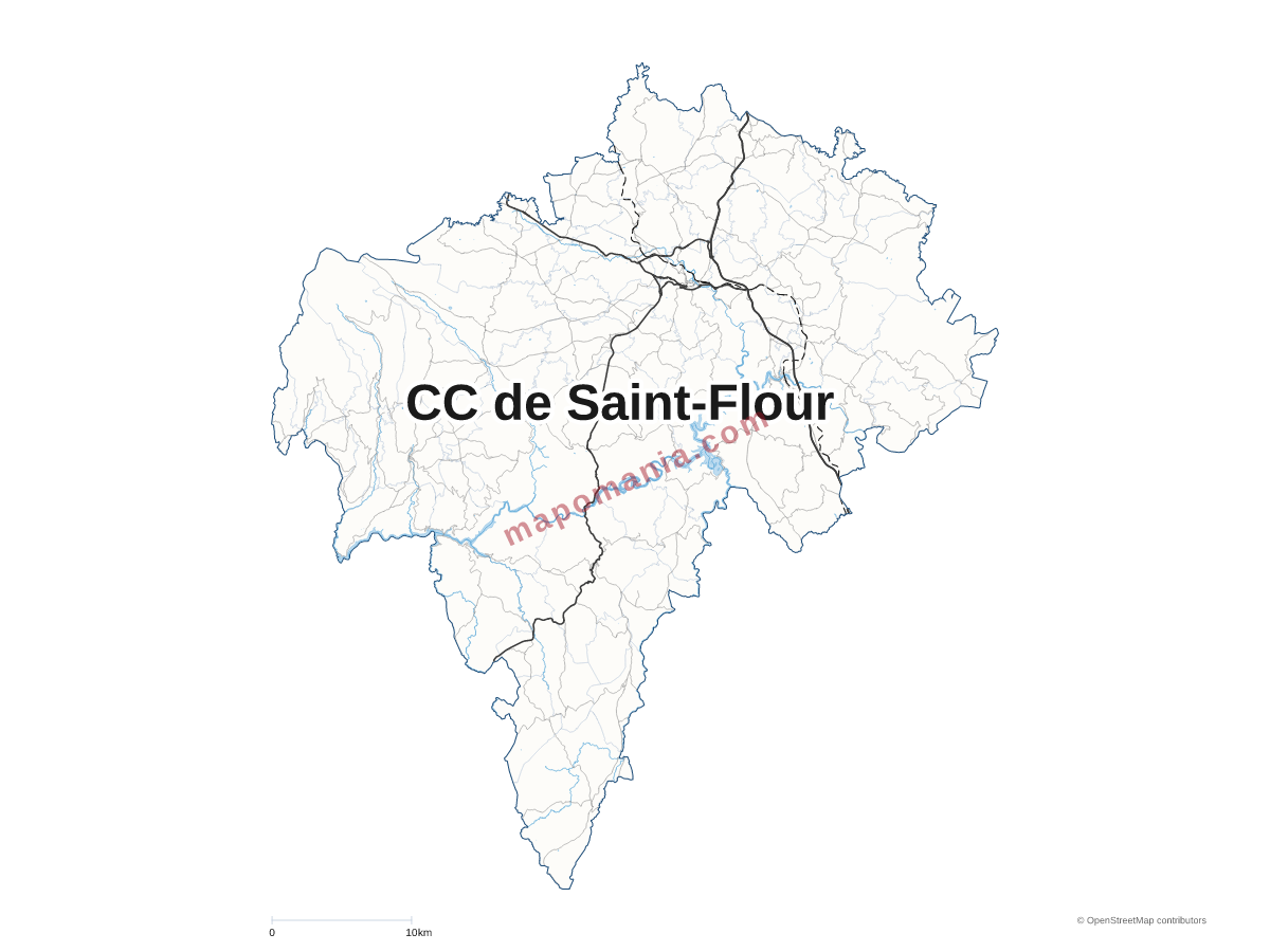 Carte de CC de Saint-Flour à personnaliser
