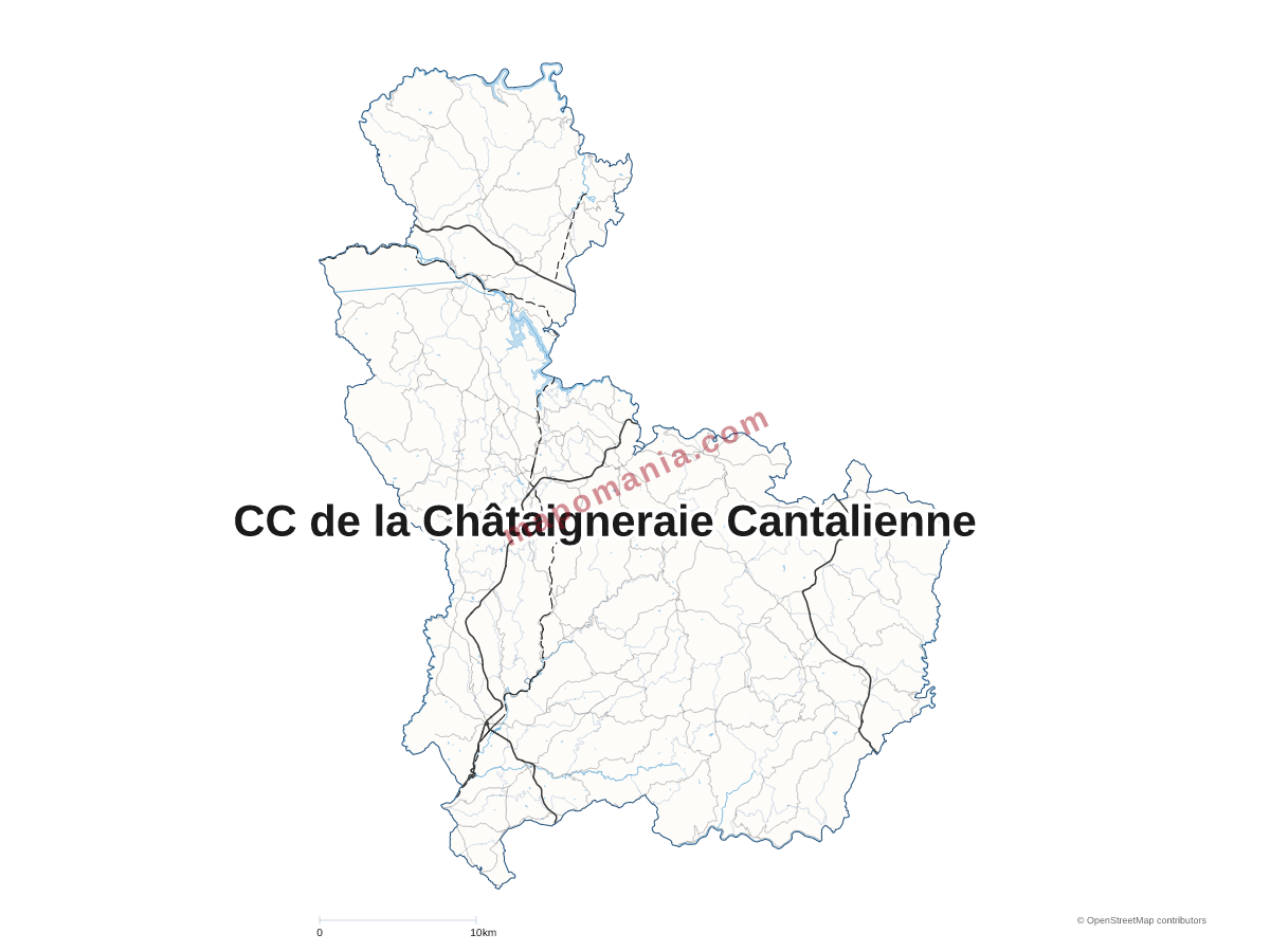 Carte de CC de la Châtaigneraie Cantalienne à personnaliser