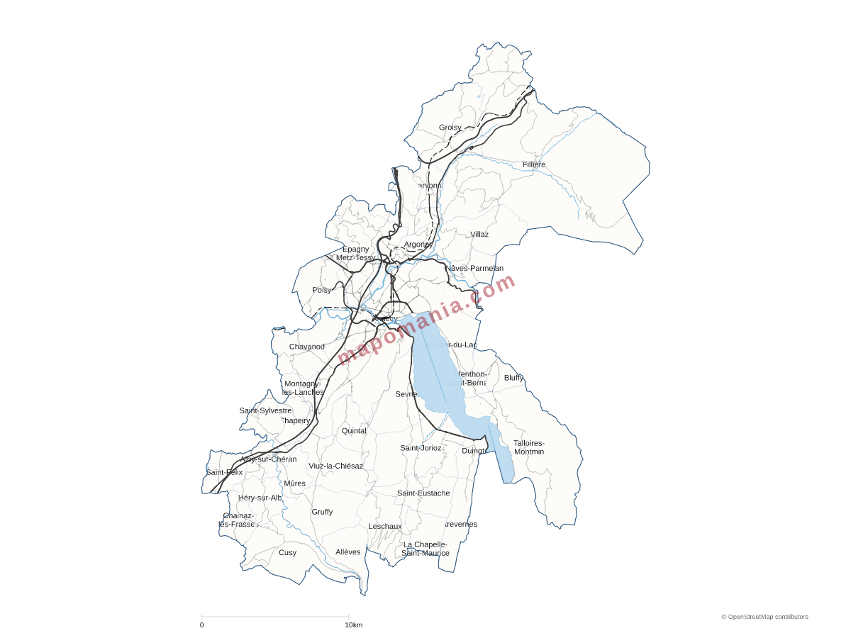 Carte de CA du Grand Annecy à personnaliser