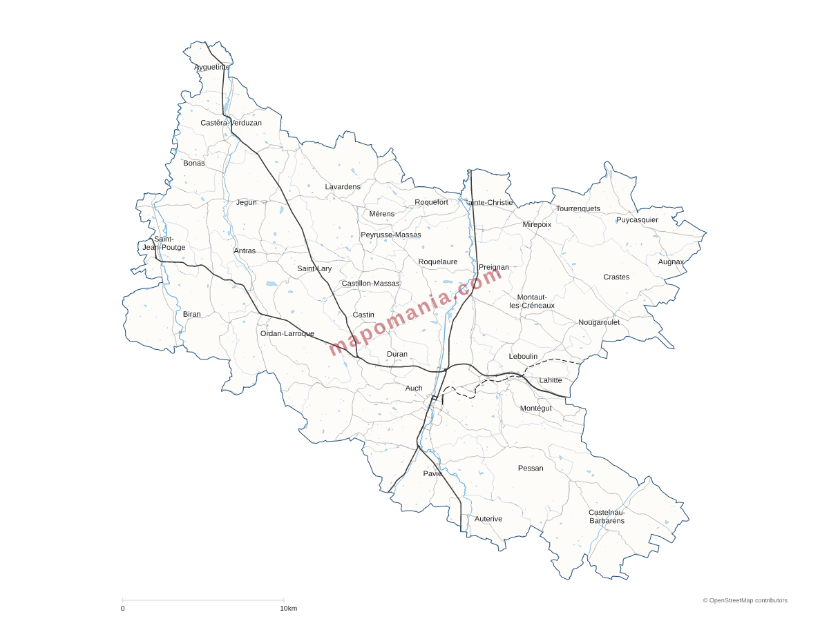 Carte de CA Grand Auch Coeur de Gascogne à personnaliser