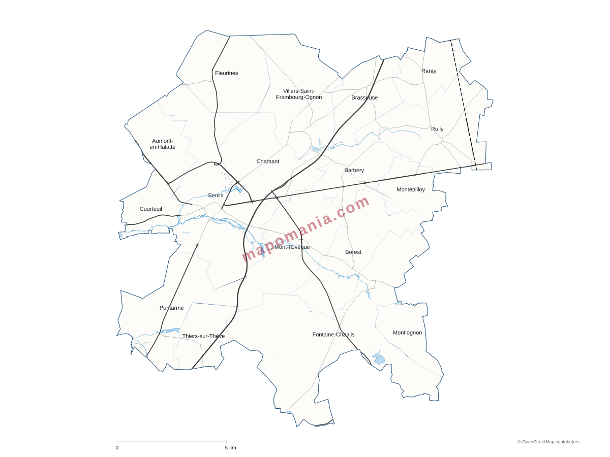 Carte de CC Senlis Sud Oise à personnaliser