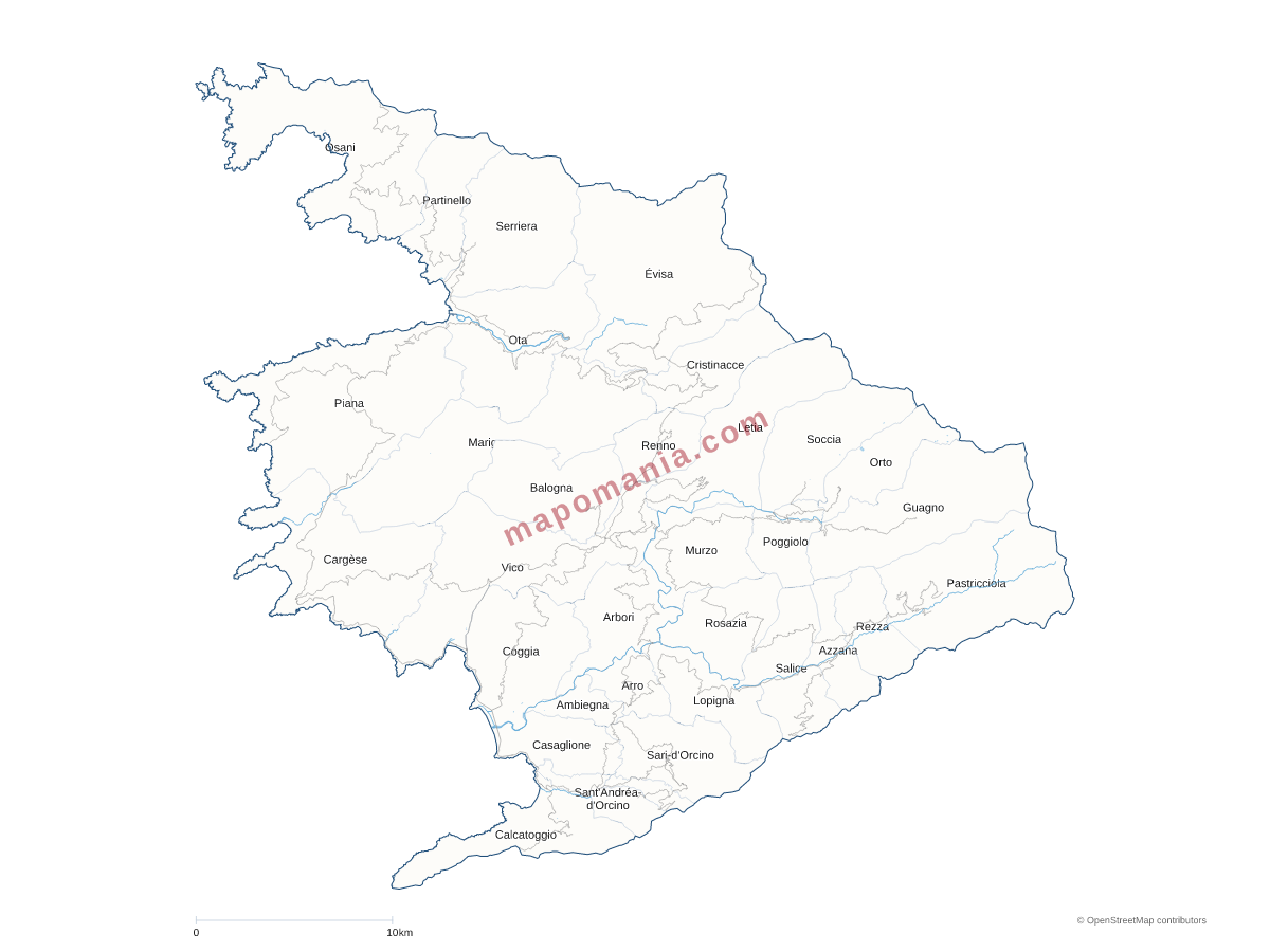 Carte de CC Spelunca-Liamone à personnaliser