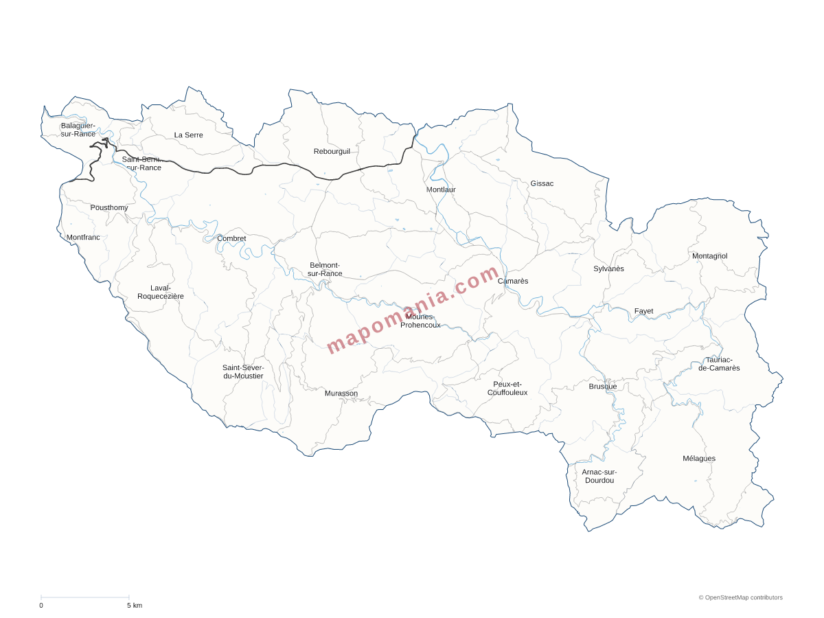 Carte de CC Monts, Rance et Rougier à personnaliser