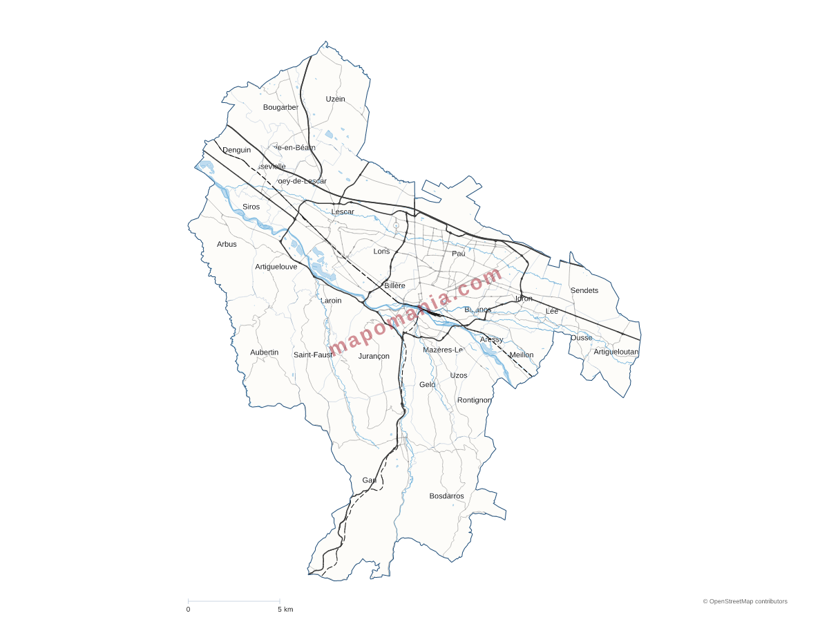 Carte de CA Pau Béarn Pyrénées à personnaliser