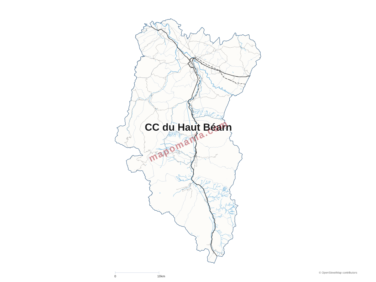 Carte de CC du Haut Béarn à personnaliser