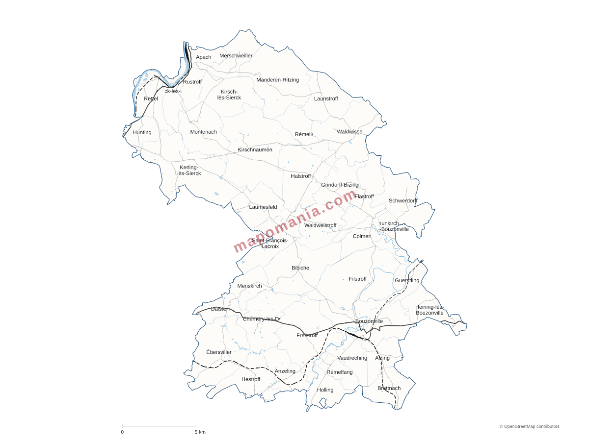 Carte de CC Bouzonvillois-Trois Frontières à personnaliser