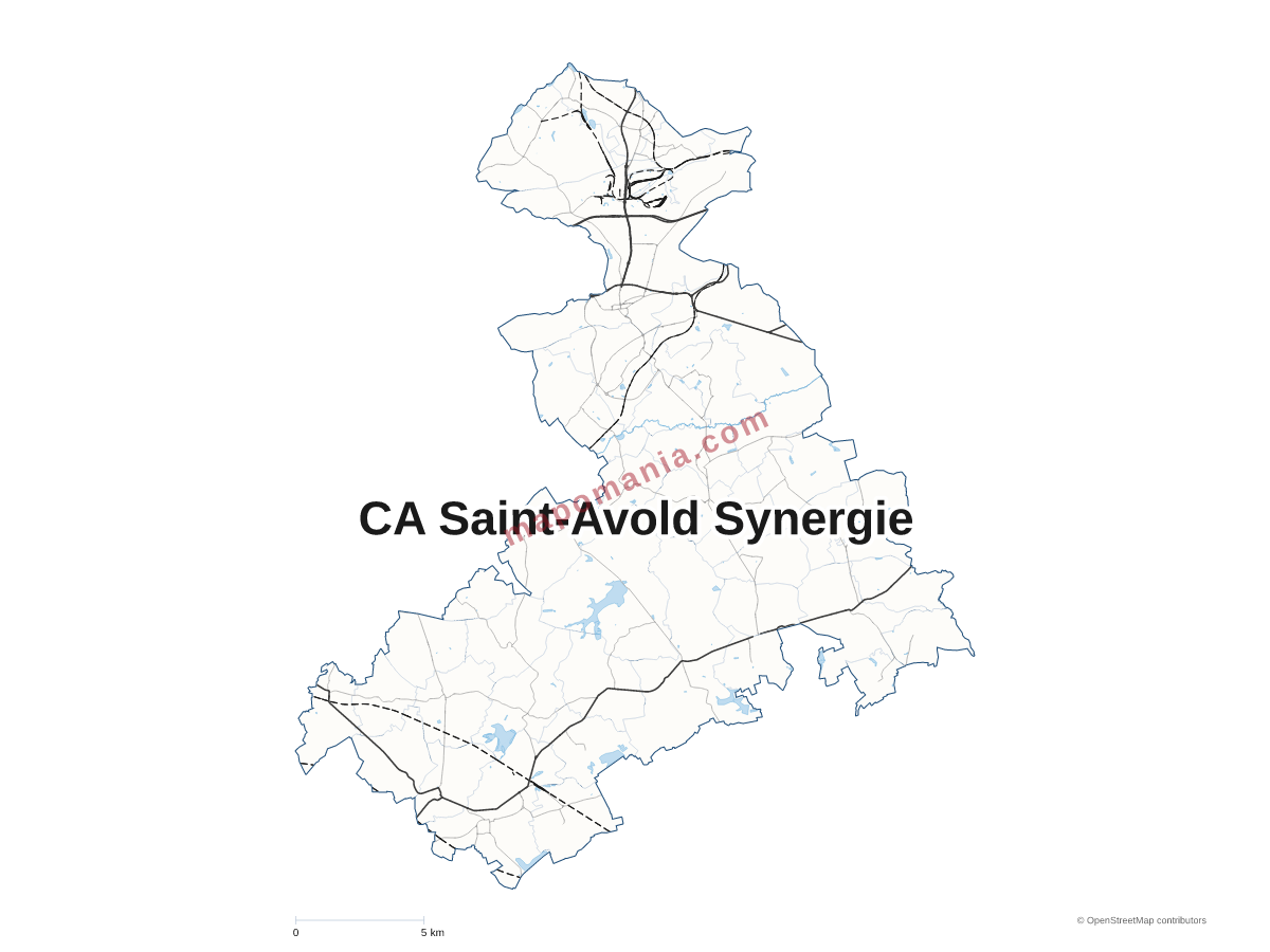Carte de CA Saint-Avold Synergie à personnaliser