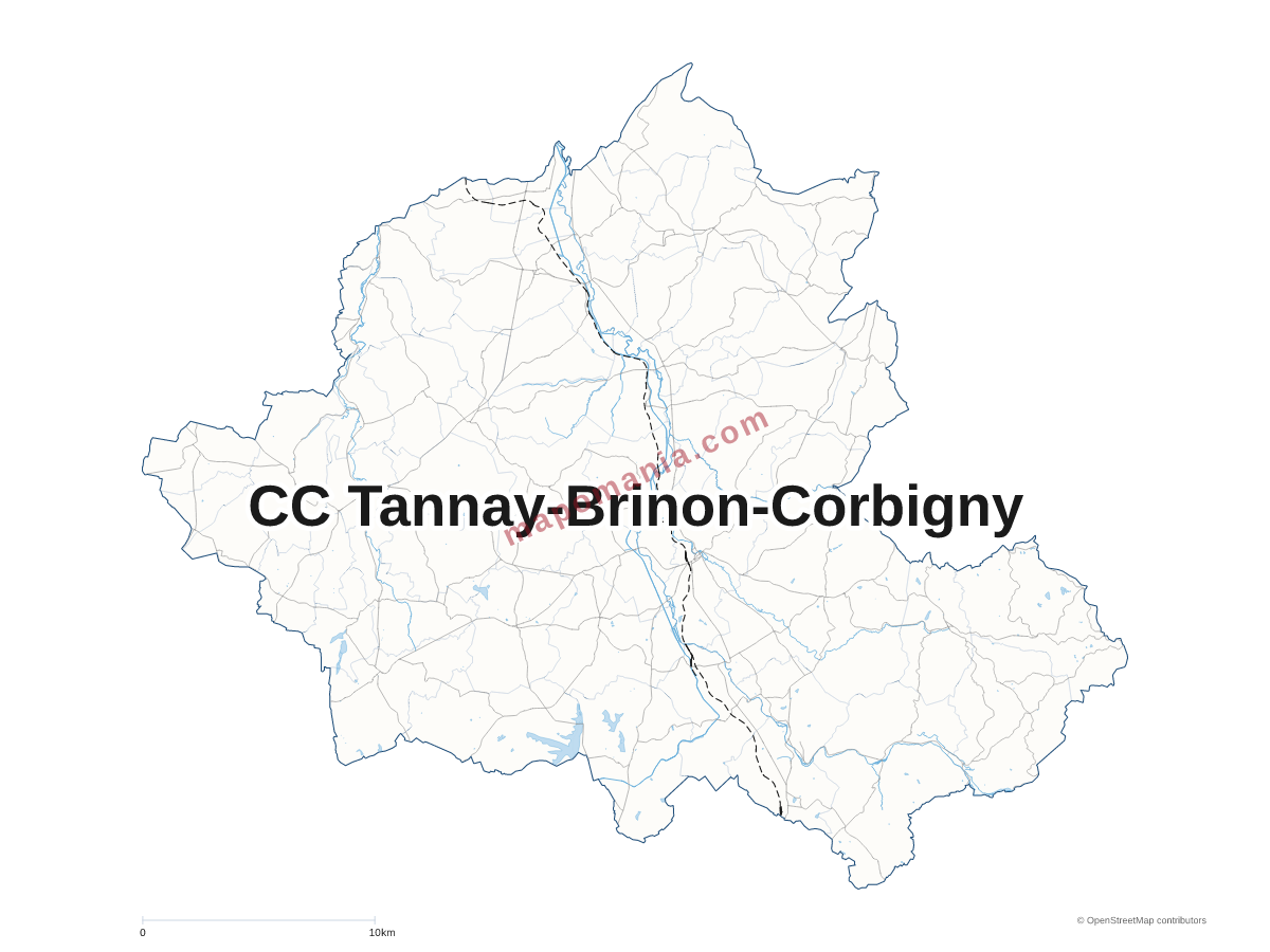 Carte de CC Tannay-Brinon-Corbigny à personnaliser