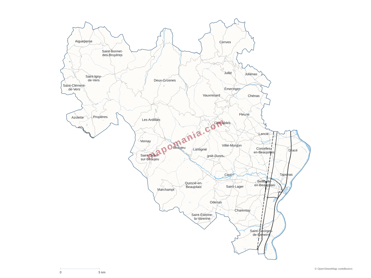 Carte de CC Saône-Beaujolais à personnaliser