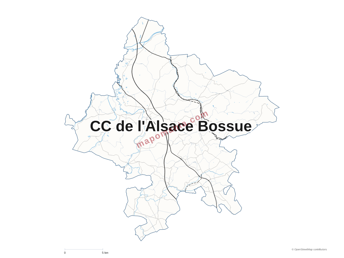 Carte de CC de l'Alsace Bossue à personnaliser