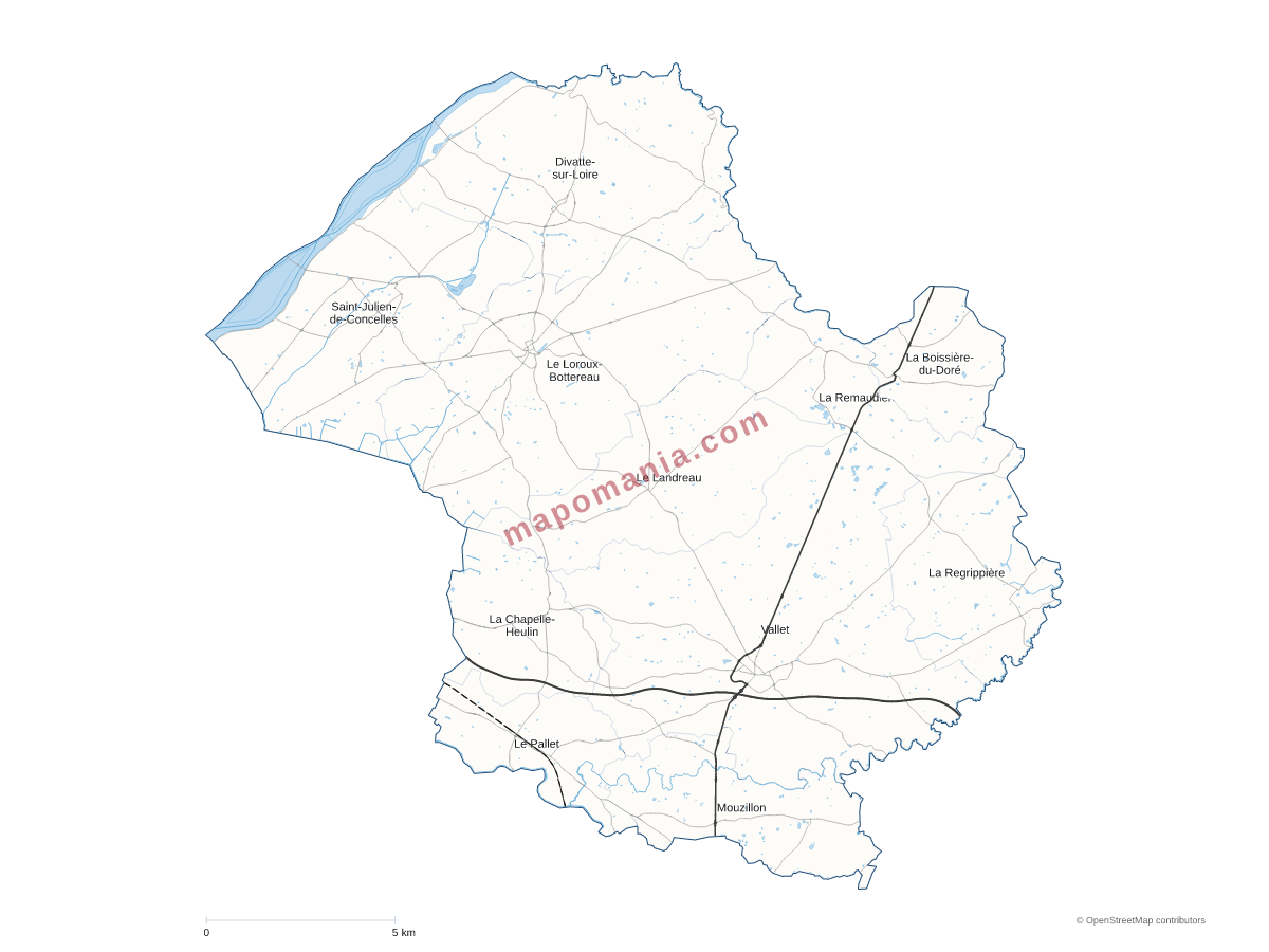 Carte de CC Sèvre et Loire à personnaliser