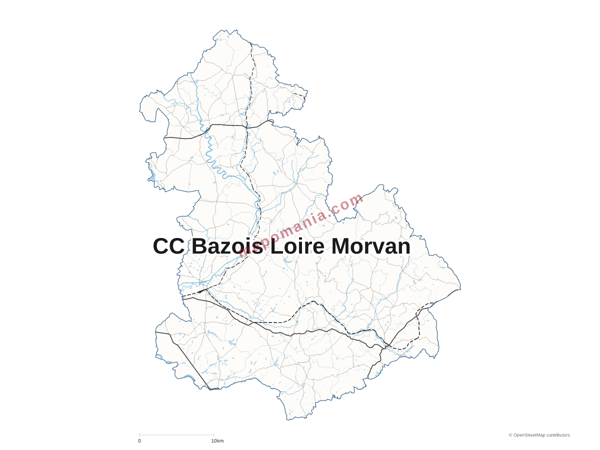 Carte de CC Bazois Loire Morvan à personnaliser