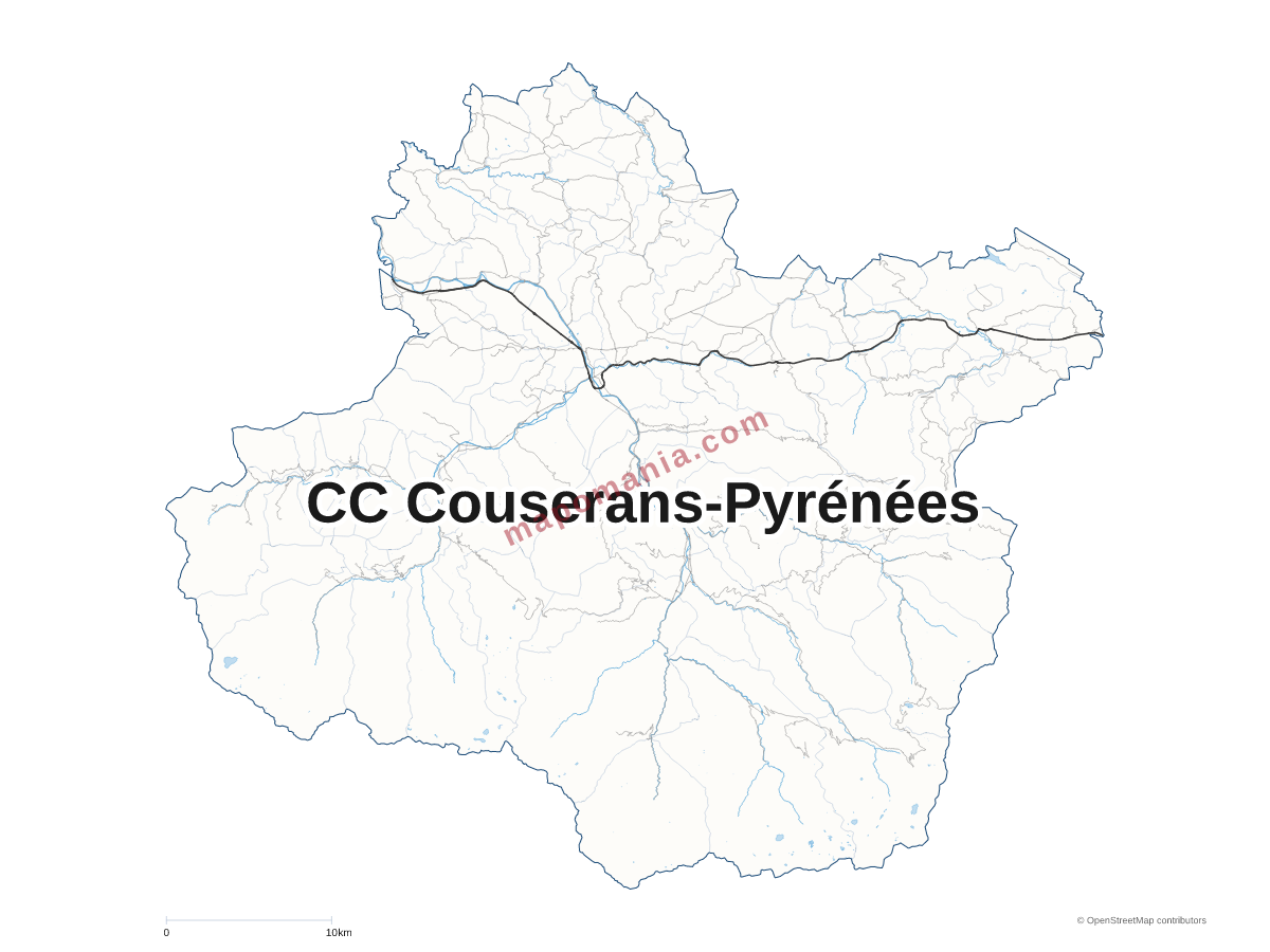 Carte de CC Couserans-Pyrénées à personnaliser