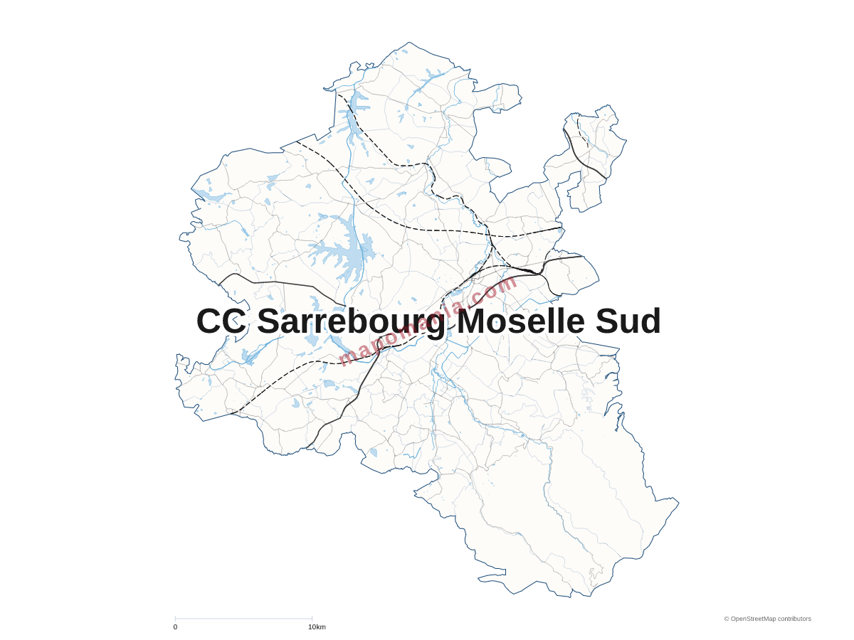 Carte de CC Sarrebourg Moselle Sud à personnaliser