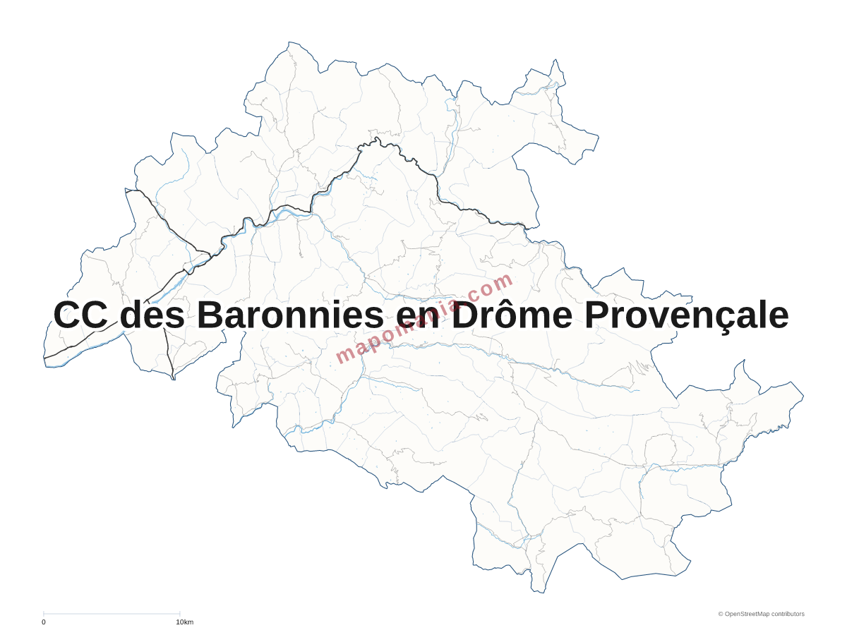 Carte de CC des Baronnies en Drôme Provençale à personnaliser