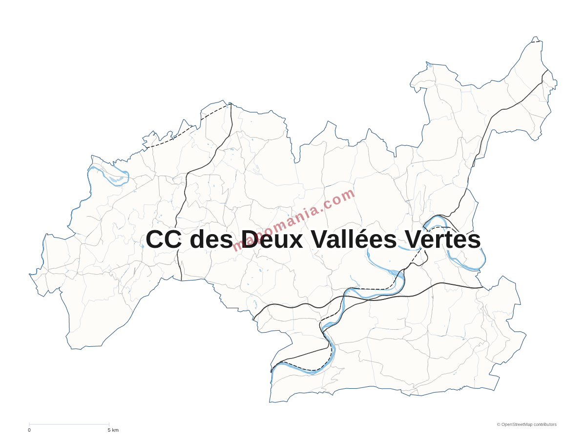 Carte de CC des Deux Vallées Vertes à personnaliser