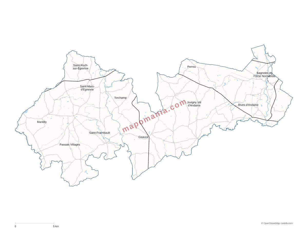 Carte de CC Andaine - Passais à personnaliser