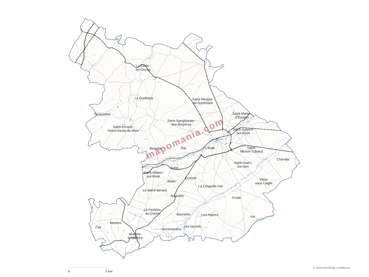 Carte de CC des Pays de L'Aigle à personnaliser