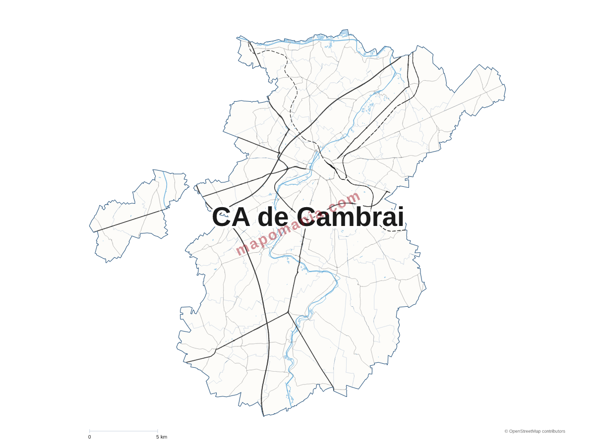 Carte de CA de Cambrai à personnaliser