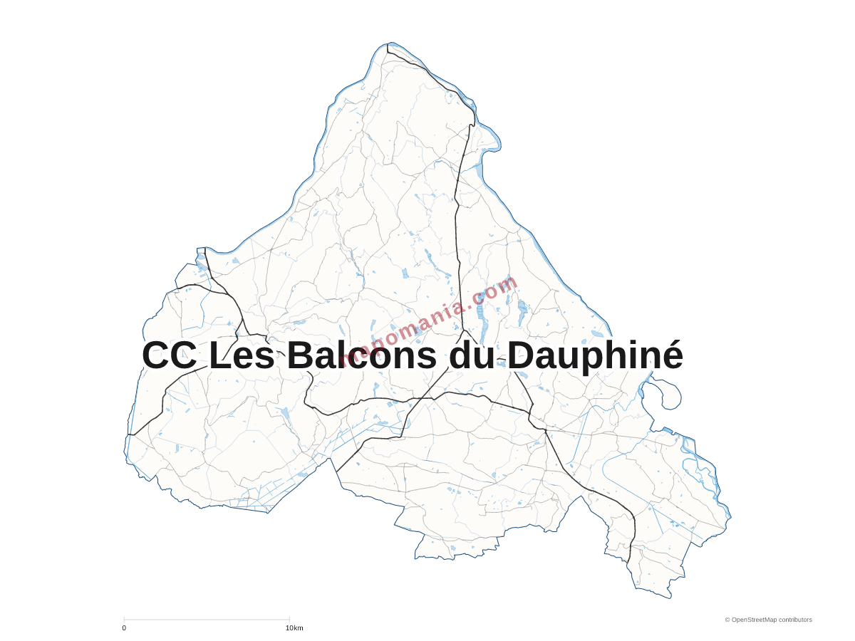 Carte de CC Les Balcons du Dauphiné à personnaliser