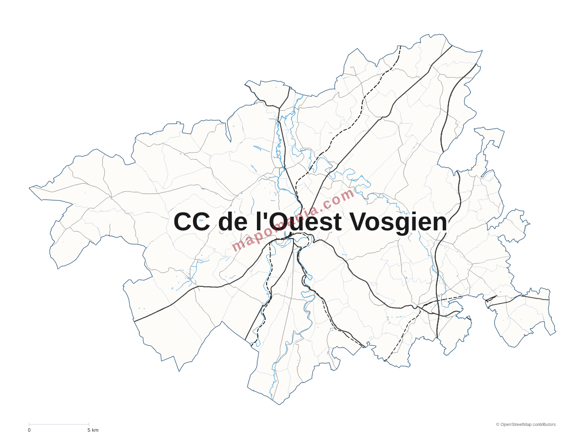 Carte de CC de l'Ouest Vosgien à personnaliser