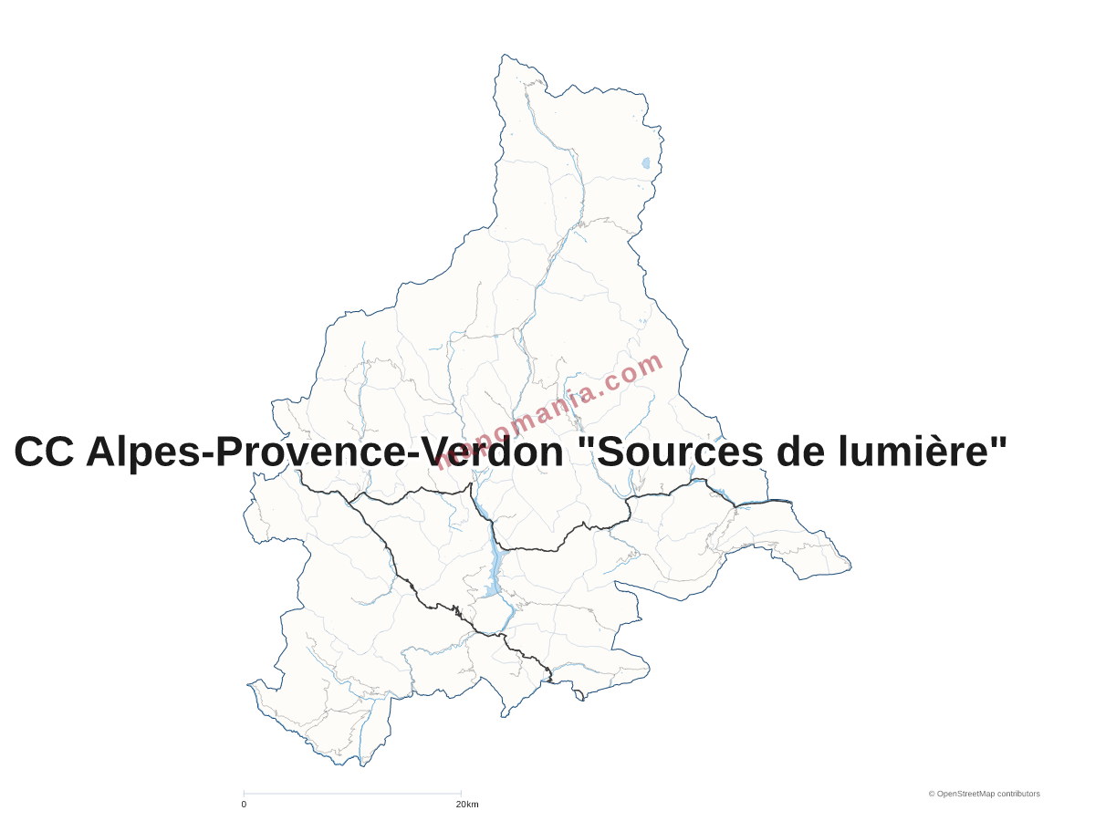 Carte de CC Alpes-Provence-Verdon "Sources de lumière" à personnaliser