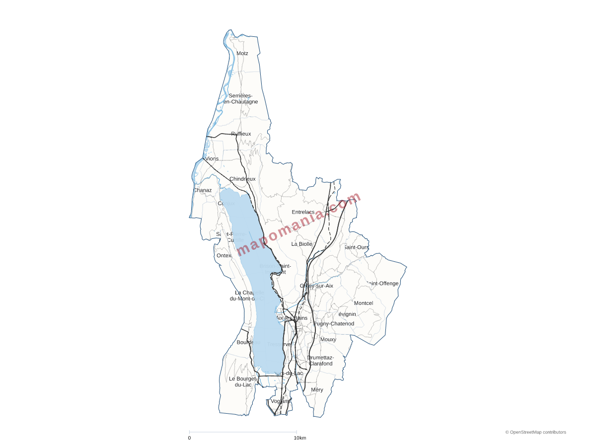 Carte de CA Grand Lac à personnaliser