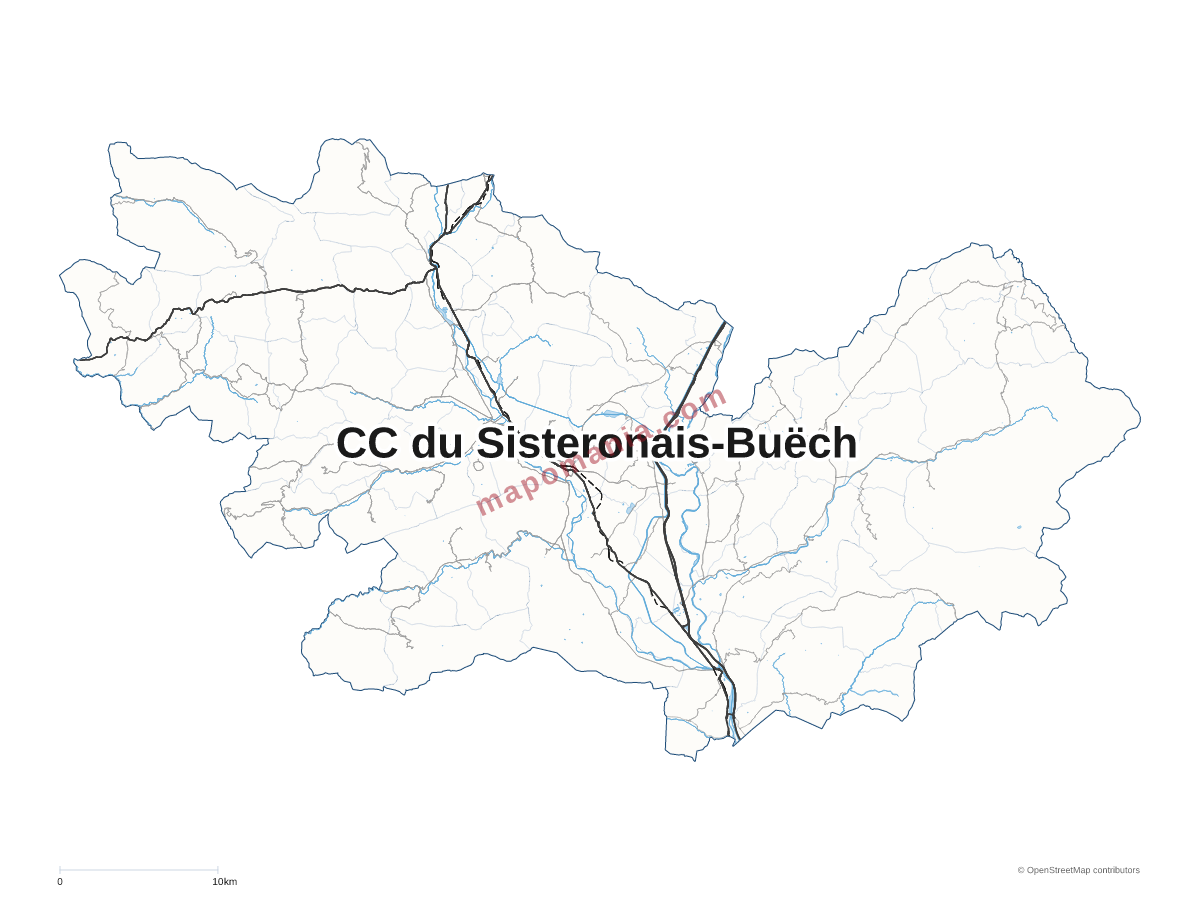 Carte de CC du Sisteronais-Buëch à personnaliser