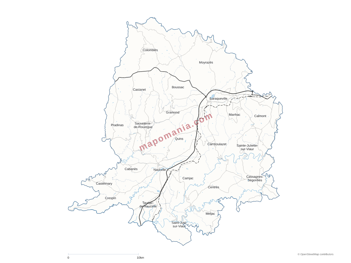 Carte de CC Pays Ségali Communauté à personnaliser