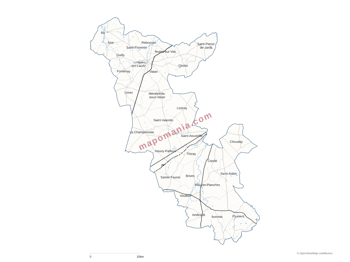 Carte de CC Champagne Boischauts à personnaliser
