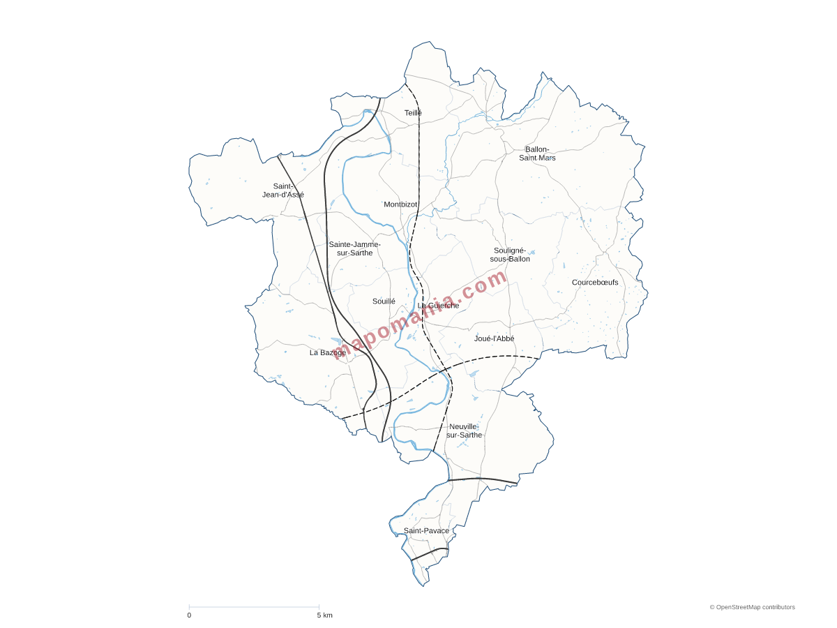 Carte de CC Maine Coeur de Sarthe à personnaliser