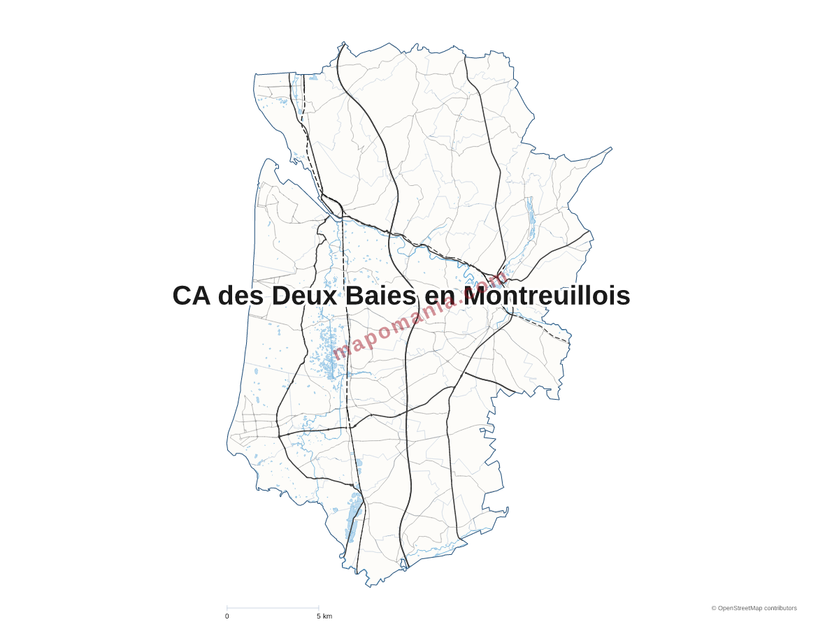 Carte de CA des Deux Baies en Montreuillois à personnaliser