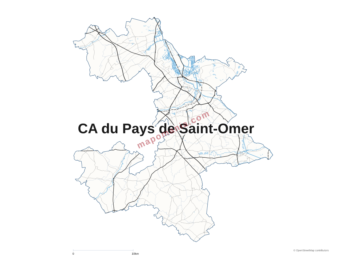 Carte de CA du Pays de Saint-Omer à personnaliser