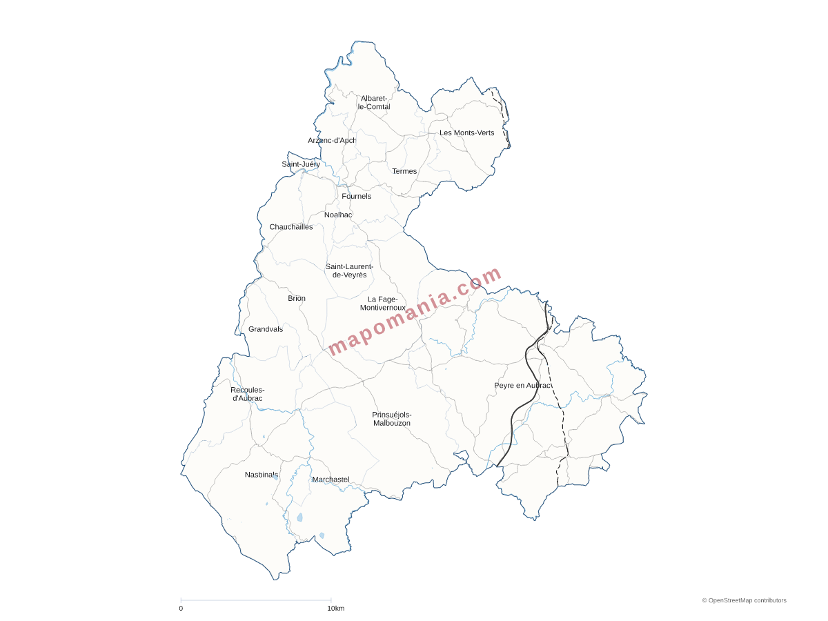Carte de CC des Hautes Terres de l'Aubrac à personnaliser