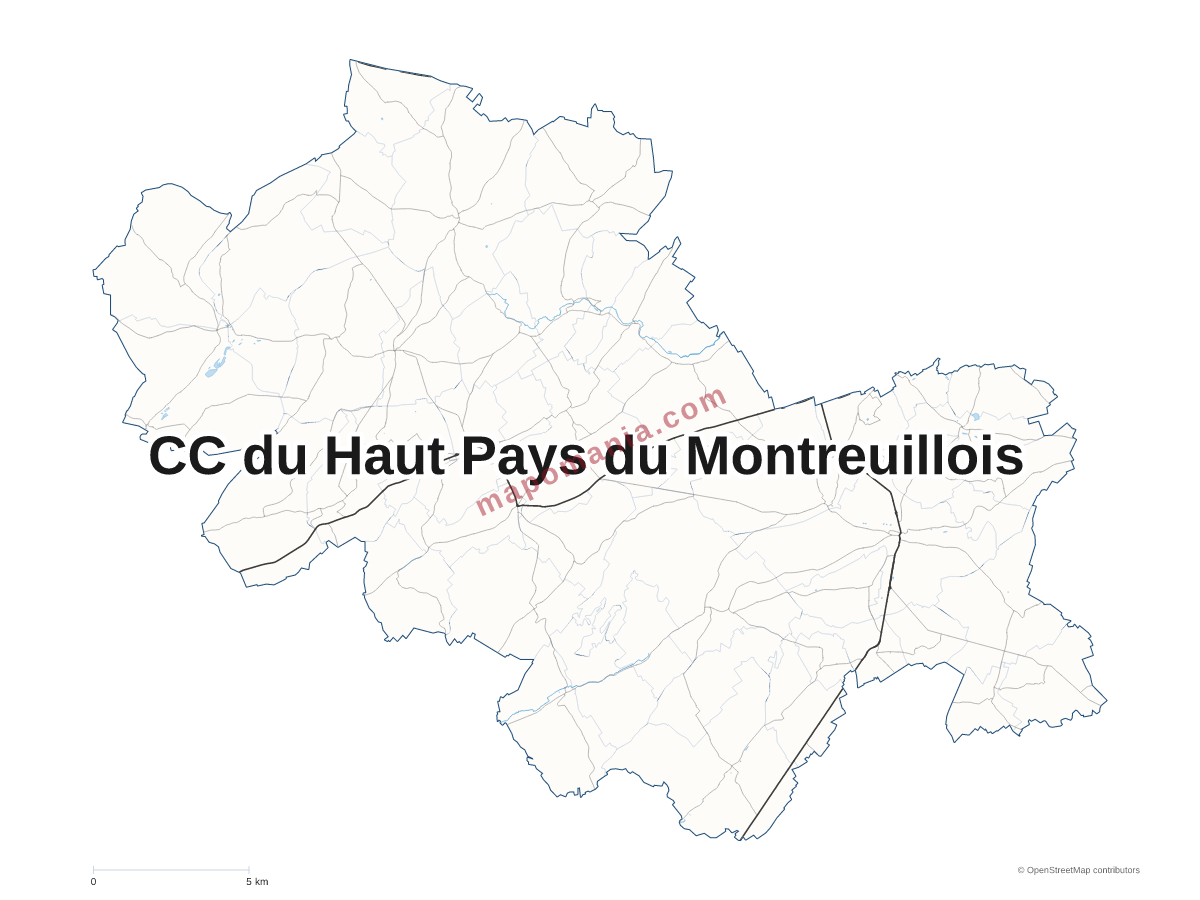 Carte de CC du Haut Pays du Montreuillois à personnaliser