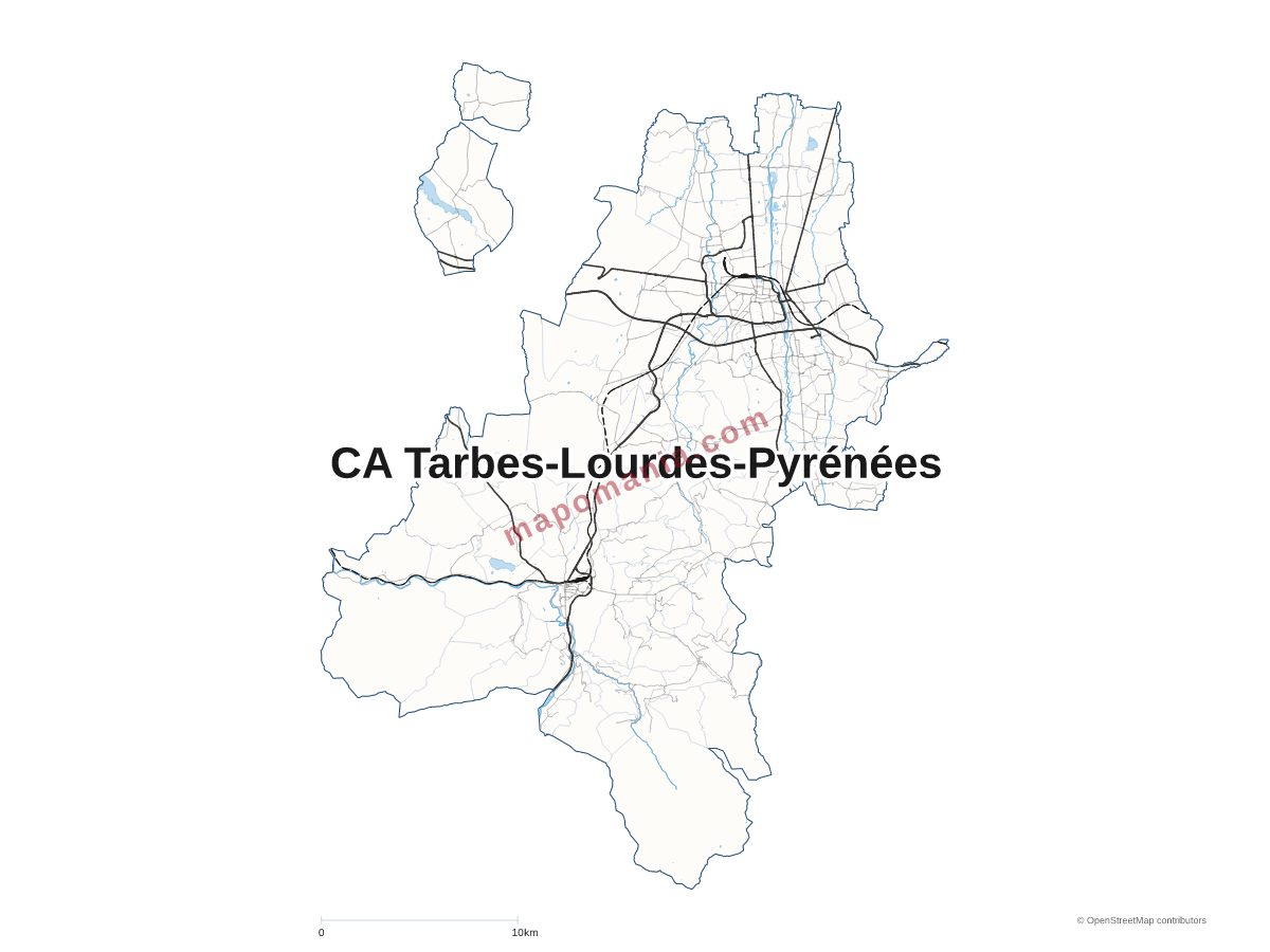 Carte de CA Tarbes-Lourdes-Pyrénées à personnaliser