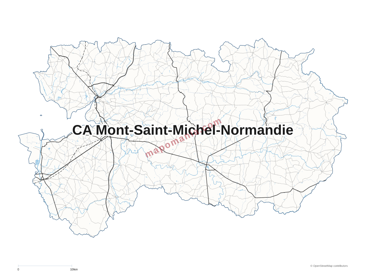 Carte de CA Mont-Saint-Michel-Normandie à personnaliser
