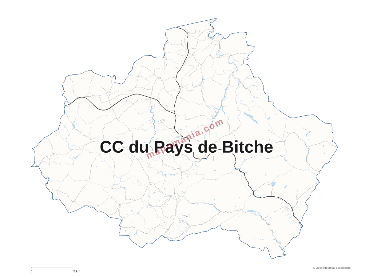 Carte de CC du Pays de Bitche à personnaliser