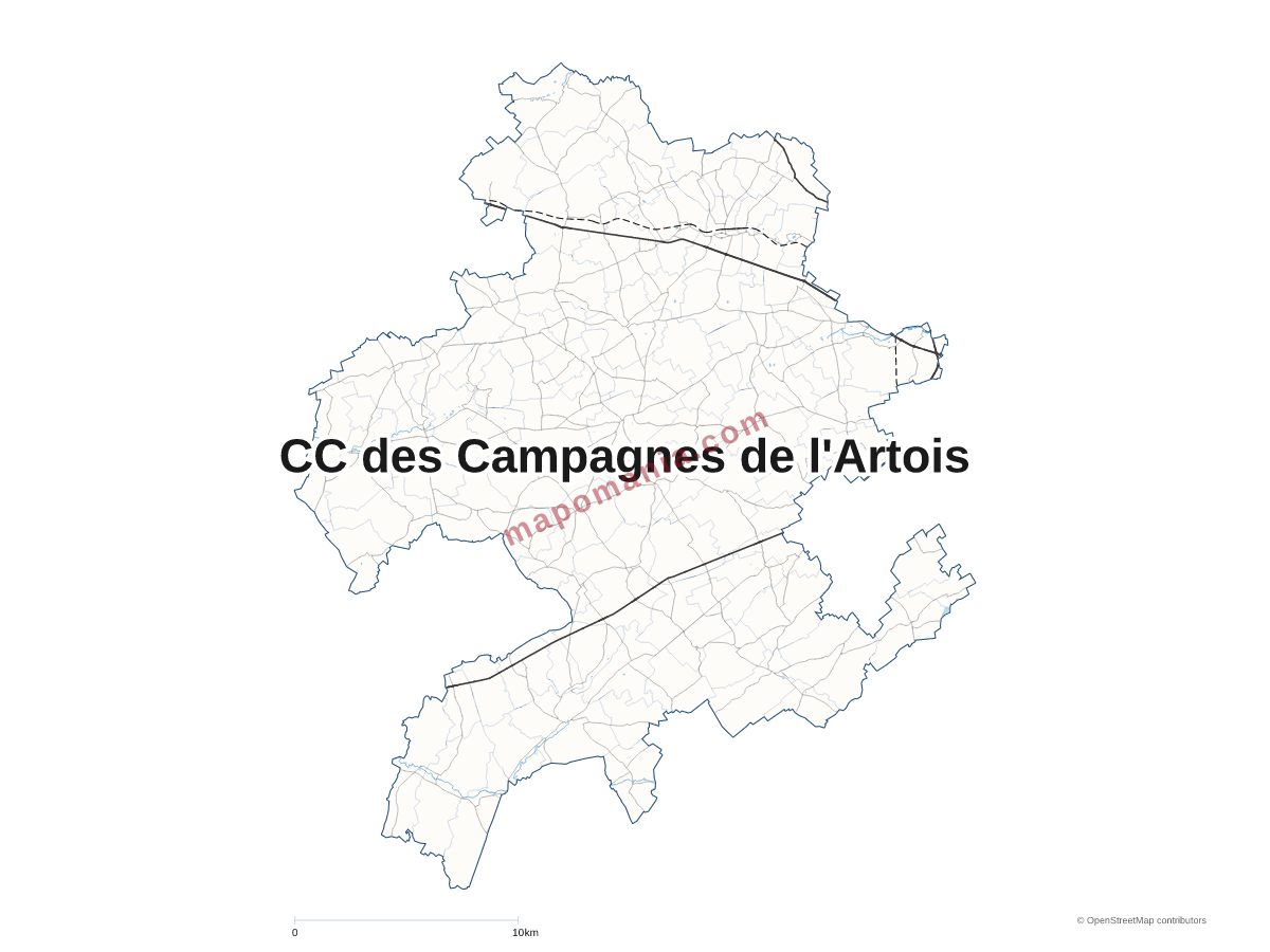 Carte de CC des Campagnes de l'Artois à personnaliser